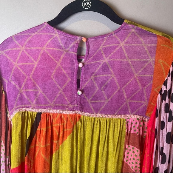 Flawed - Anthropologie Blank London Polka Dot Peasant Blouse - Petite - Picture 11 of 16